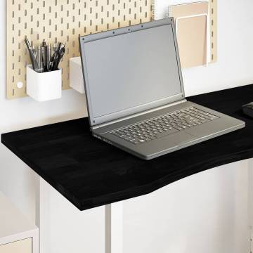 Solid Oak Dark Brown Desk Top 100x50 cm | HipoMarket UK