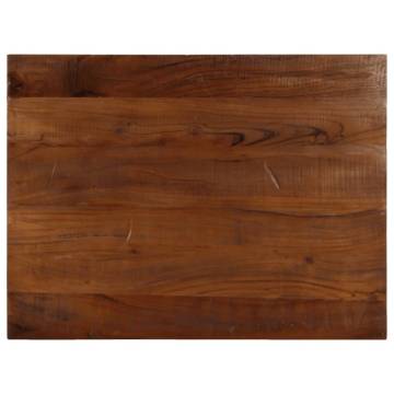 Rectangular Solid Wood Table Top - 90x70 cm | Hipo Market