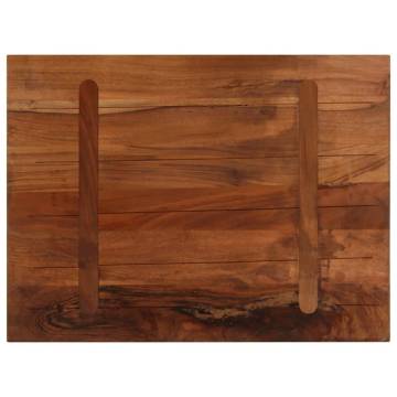 Rectangular Solid Wood Table Top - 90x70 cm | Hipo Market