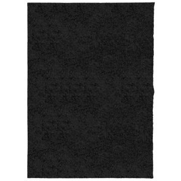 Shaggy Rug PAMPLONA High Pile Modern Black 240x340 cm - Hipomarket