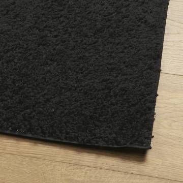 Shaggy Rug PAMPLONA High Pile Modern Black 240x340 cm - Hipomarket