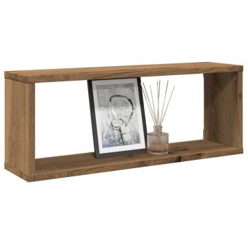 Wall Cube Shelves 2 pcs Artisan Oak | Stylish Storage Solution