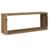 Wall Cube Shelves 2 pcs Artisan Oak | Stylish Storage Solution