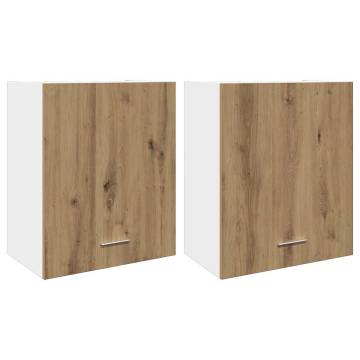 Hanging Cabinets 2 pcs Artisan Oak - Stylish & Durable Storage