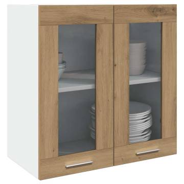 Kitchen Wall Cabinet with Glass Door - Artisan Oak 60x31x60 cm