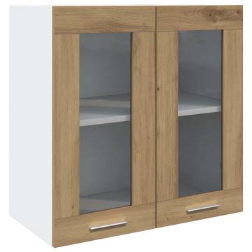 Kitchen Wall Cabinet with Glass Door - Artisan Oak 60x31x60 cm