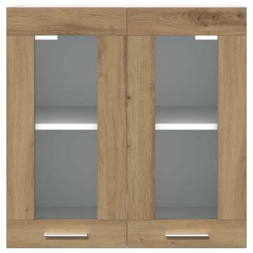 Kitchen Wall Cabinet with Glass Door - Artisan Oak 60x31x60 cm