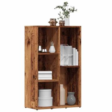 Book Cabinet Old Wood 45x25x80 cm | Durable & Stylish Storage