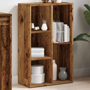 Book Cabinet Old Wood 45x25x80 cm | Durable & Stylish Storage