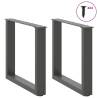 U-Shaped Coffee Table Legs - Anthracite Steel (2 pcs)