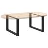 U-Shaped Black Coffee Table Legs (2 pcs) - Durable Steel Design