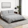 Duvet Cover Set Grey 240x220 cm Cotton Colour grey and white Size 240 x 220 cm + 60 x 70 cm Quantity in Package 2 Number of Pieces 1 