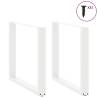 U-Shaped Coffee Table Legs - White Steel 90x(72-73) cm