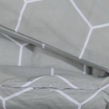 Grey Duvet Cover Set 240x220 cm - 100% Cotton Quality