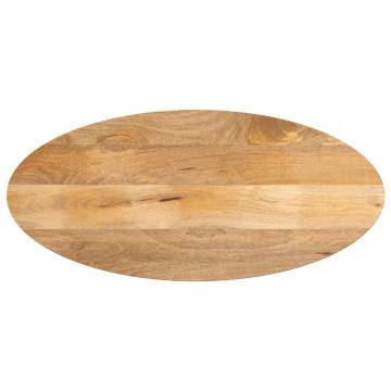 Oval Solid Mango Wood Table Top - 140x60x2.5 cm | Hipo Market