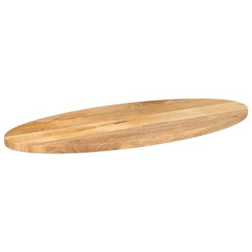 Oval Solid Mango Wood Table Top - 140x60x2.5 cm | Hipo Market