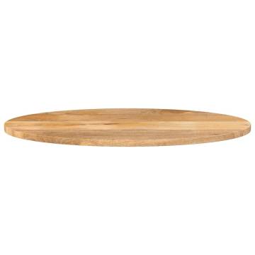 Oval Solid Mango Wood Table Top - 140x60x2.5 cm | Hipo Market