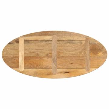 Oval Solid Mango Wood Table Top - 140x60x2.5 cm | Hipo Market