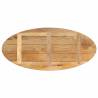 Oval Solid Mango Wood Table Top - 140x60x2.5 cm | Hipo Market