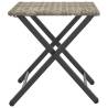 5 Piece Foldable Garden Dining Set - Light Grey Poly Rattan