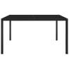 Garden Table 130x130cm - Black Steel & Glass | HipoMarket