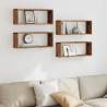 Wall Cube Shelves - 4 pcs Old Wood | Practical Storage Solutions