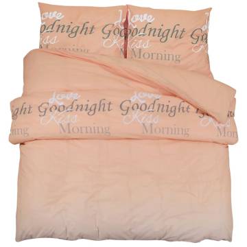 Pink Duvet Cover Set 200x200 cm - Soft Cotton Bedding