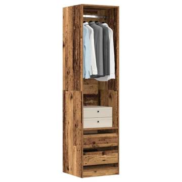 Stylish Old Wood Wardrobe - 50x50x200 cm | HipoMarket