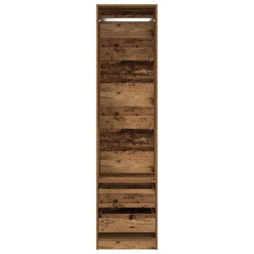 Stylish Old Wood Wardrobe - 50x50x200 cm | HipoMarket