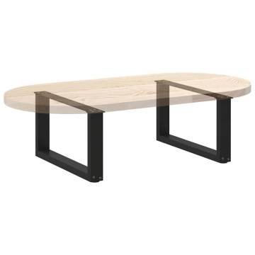 U-Shaped Coffee Table Legs - Black Steel 60x(30-31) cm | HipoMarket