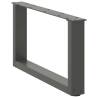 U-Shaped Coffee Table Legs - Anthracite Steel 60x(30-31) cm