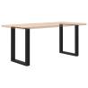 U-Shaped Coffee Table Legs - Black Steel (60x72-73 cm) | HipoMarket