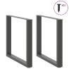 U-Shaped Coffee Table Legs - Anthracite Steel | Hipomarket