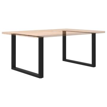 U-Shaped Coffee Table Legs - Black Steel | Hipomarket