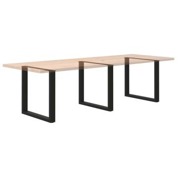 U-Shaped Coffee Table Legs - Black Steel (3 pcs) | Hipomarket