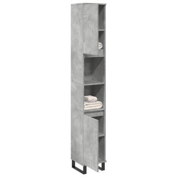 Bathroom Cabinet Concrete Grey 30x30x190 cm | Hipomarket UK