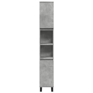 Bathroom Cabinet Concrete Grey 30x30x190 cm | Hipomarket UK