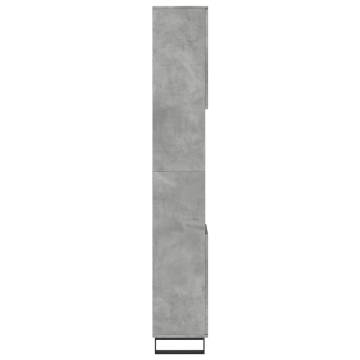 Bathroom Cabinet Concrete Grey 30x30x190 cm | Hipomarket UK