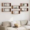 Wall Cube Shelves 6 pcs Old Wood | Stylish Storage Solutions