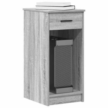 Computer Tower Stand with Drawer - Grey Sonoma | HipoMarket