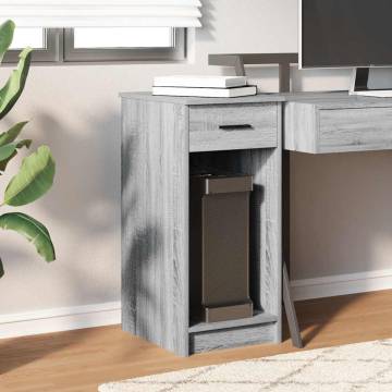 Computer Tower Stand with Drawer - Grey Sonoma | HipoMarket