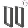 Coffee Table Legs U-Shaped 2 pcs Anthracite - Modern Steel Design