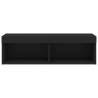 Stylish Black TV Cabinet with LED Lights - 100x30x30 cm