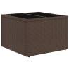 Brown Garden Table with Glass Top - 55x55x37 cm | HipoMarket