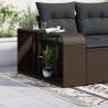 2 pcs Brown Poly Rattan Storage Shelves for Outdoor Spaces