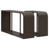 2 pcs Brown Poly Rattan Storage Shelves for Outdoor Spaces