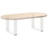 U-Shaped Coffee Table Legs - White Steel | 30x(30-31) cm