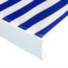 Awning Top Sunshade Canvas Blue & White 500x300 cm - Buy Now