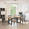 NOAIN U-Shaped Legs Dining Table - Solid Pine Wood 180x90