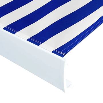 Awning Top Sunshade Canvas Blue & White 400x300 cm | HipoMarket